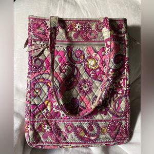 Vera Bradley Paisley Meets Plaid Laptop Travel Tote Bag